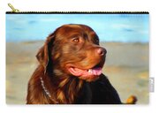 Bosco At The Beach Carry-all Pouch by Michelle Wrighton