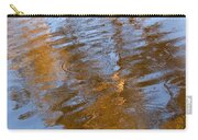 Gold And Blue Reflections Carry-all Pouch by Michelle Wrighton
