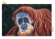 Wise One - Orangutan Wildlife Painting Carry-all Pouch