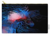 Abstract Wild Horse Red White And Blue Carry-all Pouch by Michelle Wrighton