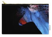 Colorful Abstract Wild Horse Silhouette - Red And Blue Carry-all Pouch by Michelle Wrighton