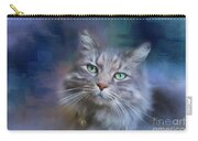 Green Eyes - Cat Art By Michelle Wrighton Carry-all Pouch by Michelle Wrighton