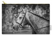 Grey Show Horse In Black And White Carry-all Pouch by Michelle Wrighton