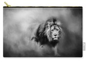 Lion - Pride Of Africa 3 - Tribute To Cecil In Black And White Carry-all Pouch