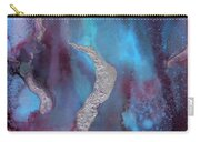 Singularity Purple And Blue Abstract Art Carry-all Pouch by Michelle Wrighton