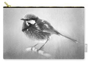Splendid Fairy Wren In Black And White Carry-all Pouch