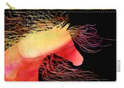 Wild Horse Abstract In Orange And Yellow Carry-all Pouch by Michelle Wrighton