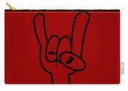 Heavy Metal Devil Horns Black Line Carry-all Pouch Heavy Metal Devil Horns Black Line Carry-all Pouch