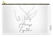 Always Together hand written Text, Cute Couple Drawings, Holding Hands  Drawing , Romantic Couple Art Duvet Cover by Mounir Khalfouf - Full - Pixels