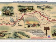 Map Of Pony Express Route, 1860-1861 Photograph by Science Source ...