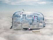 Vintage Camping Trailer in the Clouds Photograph by Jill Battaglia ...