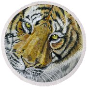 Tiger Painting Round Beach Towel