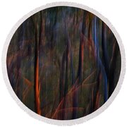 Ghost Trees At Sunset - Abstract Nature Photography Round Beach Towel by Michelle Wrighton