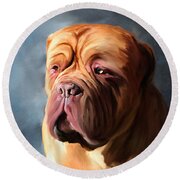 Stormy Dogue Round Beach Towel by Michelle Wrighton