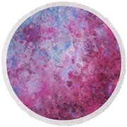 Abstract Square Pink Fizz Round Beach Towel by Michelle Wrighton