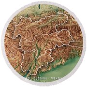 Europaregion Tirol-Alto Adige-Trentino 3D Render Topographic Map Tote Bag  by Frank Ramspott - Fine Art America