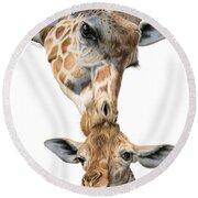 Download Mother And Baby Giraffe Painting by Sarah Batalka