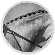 Shades Of Grey Fine Art Horse Photography Round Beach Towel by Michelle Wrighton