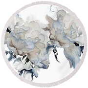 Shades Of White Peony Painting by Hanne Lore Koehler - Fine Art America