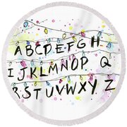 Alphabet with string lights poster, T-shirt Christmas lights Mug Stranger  Things, Season 2 Netflix, stranger, purple, angle, text png