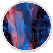 The Potential Within - Squared 1 - Triptych Round Beach Towel by Michelle Wrighton