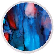 The Potential Within - Squared 3 - Triptych Round Beach Towel by Michelle Wrighton