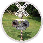 Vintage Railroad Crossing Sign Greeting Card by Phil Perkins