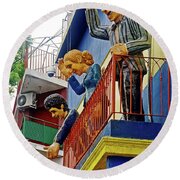 Balcony with a Soccer Star and Eva and Juan Peron in La Boca Area of Buenos  Aires-Argentina- Kids T-Shirt by Ruth Hager - Pixels
