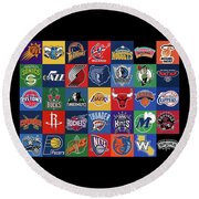 National Basketball Association Background Logo Teams Jigsaw Puzzle