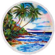 Tropical Beach with Palms Painting by Roberto Gagliardi - Fine Art America