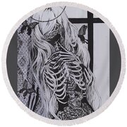 Dark Art Grunge Goth Occult Gothic Aesthetic Girl Horror #1 Throw