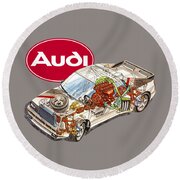 Audi Sport Quattro RS 001. Cutaway automotive art #3 Poster by