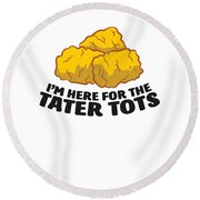 I Just Really Like Tater Tots Funny Potato Round Beach Towel by EQ Designs  | Pixels