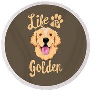 Life Is Golden Retriever Women Kids Dog Owner Sticker by Giao Quan