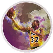 Magic Johnson Lakers Mixed Media by Elite Editions