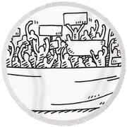 Protest Crowd Blank Banners Drawing Coffee Mug by Frank Ramspott - Pixels
