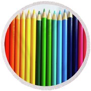 Rainbow Colored Pencils Lined Up on White Background Fleece Blanket by  Ocean Breeze - Pixels