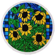 Sunflower mosaic Mosaic, Paintings, Stained Glass by Rachel Olynuk