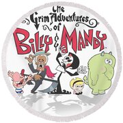 Grim Adventures of Billy & Mandy Cartoon Cast TIME'S UP Lightweight Beach Towel 