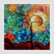 Abstract Art Original Whimsical Modern Landscape Painting BURSTING FORTH by  MADART Painting by Megan Aroon - Fine Art America
