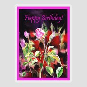 Happy Birthday Card Rose Greeting Card by Irina Sztukowski