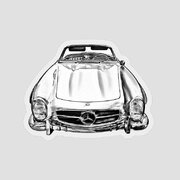 Mercedes Benz 300 SL Convertible illustration Framed Print by