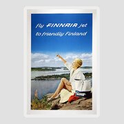 Finland Finnair Vintage Travel Poster Print Design Wall Retro Tourism Decor Art 
