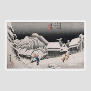 Night Snow Painting by Hiroshige - Fine Art America