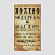 1858 Boxing John Sullivan vs James Dalton Rustic Retro Metal Sign 8" x 12" 