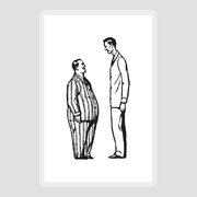 Short Fat Man and Tall Thin Man #1 Drawing by CSA Images - Pixels