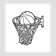 Basketball and Hoop Drawing by CSA Images - Pixels