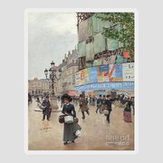 LArc de Triomphe ChampsElysees circa Greeting Card by Jean Beraud