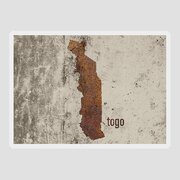 Togo Map Rusty Cement Country Shape Series Coffee Mug by Design Turnpike -  Pixels