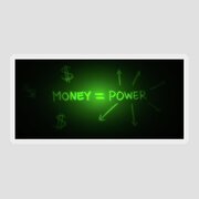 Money Equals Power - Art Sticker by Matthias Zegveld